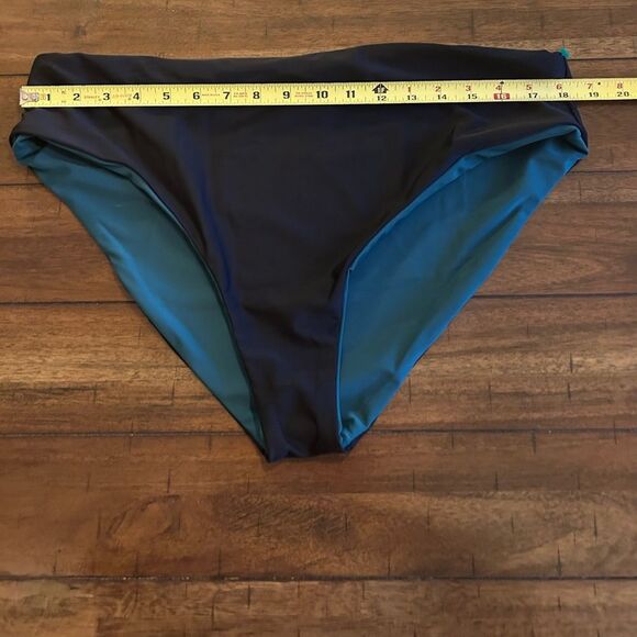 CUPSHE Tankini Swimsuit Cutout Ruched Mid Rise Reversible Bottom Size 3X NEW - Picture 9 of 16